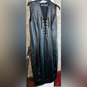 Brand new black faux leather dress by CBR.